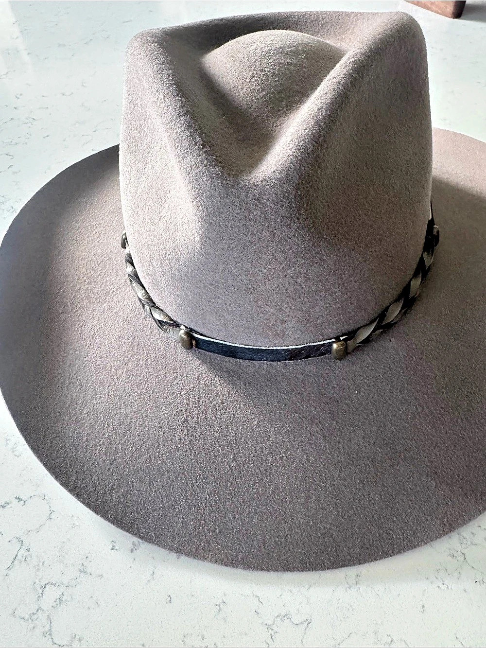 Stetson Drifter 4X Buffalo Felt Cowboy Hat Felt Hat Brown Size 7 5/8 NEW - Picture 2 of 7